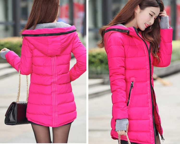 Женская зимняя куртка, высокое качество, теплая, утолщенная, Женское пальто, куртка, длинная, с капюшоном, верхняя одежда, casaco feminino inverno