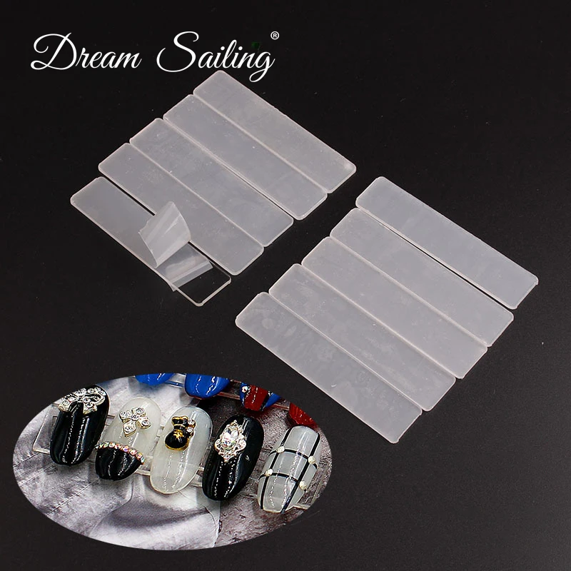 

Nail Color Display Acrylic Bar Card 10 Pcs/lot Nail Art Tips Adhesive Display Manicure Practice Tool False Nail Tips Stick