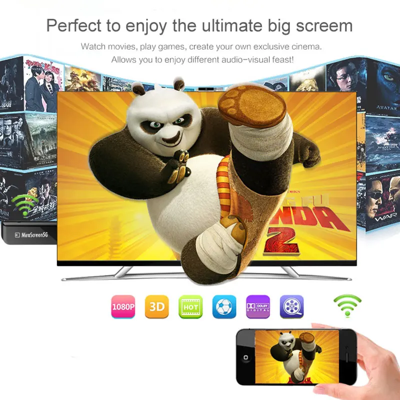 Портативный приемник Full HD 1080 P Mirascreen DLNA Airplay WiFi дисплей miracast TV Dongle беспроводное подключение HDMI мульти-дисплей