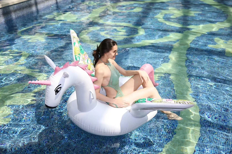 YUYU New 200cm Inflatable Pegasus Unicorn Swimming Pegasus Float Pool Float for Adult Tube Raft Swimming Ring Summer Water Toy