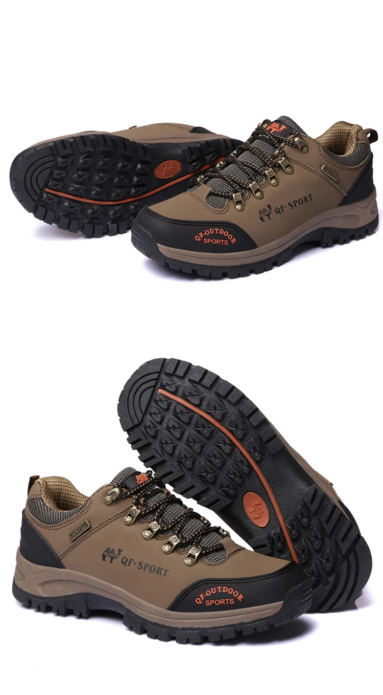 Высокое качество Мужская обувь из натуральной кожи, водоотталкивающих скальных туфель Демисезонный брендовые уличные мужские Прохладный для трекинга, альпинизма водонепроницаемая обувь