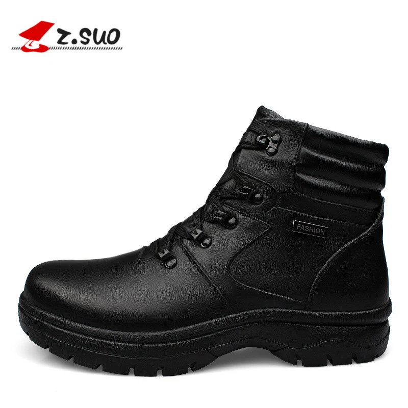 

Z.SUO Winter shoes men,Factory direct winter large size men's Martin boots high to help warm cotton shoes 45-54 size,GM921