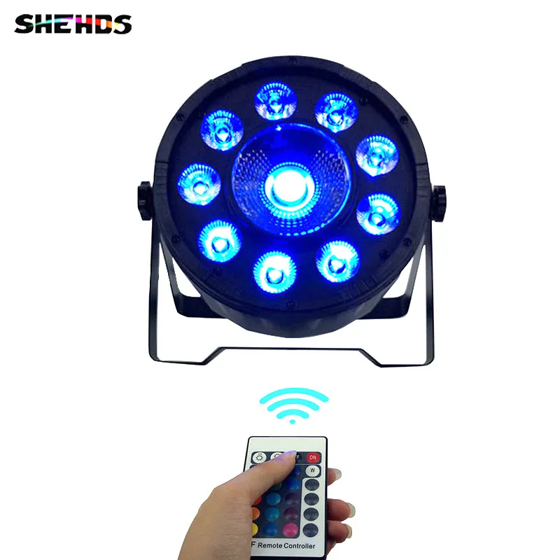 

Wireless remote control LED Par 9x10W+30W RGB 3N1 LED Wash Light Stage Uplighting No Noise Remote control