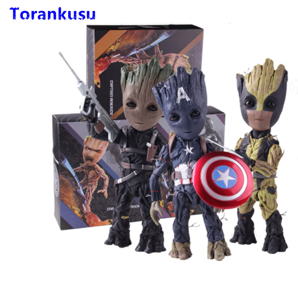 

Tree Man Groot Cos Captain America The Winter Soldier Wolverine Action Figure Toys For Children Model Kids Gift Figma Doll XP