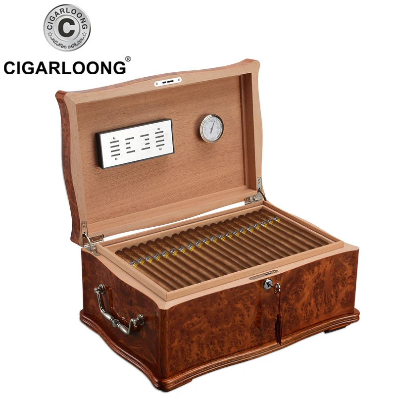 CIGARLOONG коробка для увлажнения сигары кедр большая емкость увлажнение шкафчик