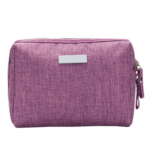 Водонепроницаемый краткое Туалетная принадлежность на молнии сумка Для женщин, хранилище для макияжа, красота, Красота Чехол косметический мешок для путешествий необходимые вещи аксессуары Шестерни - Цвет: Purple Bag