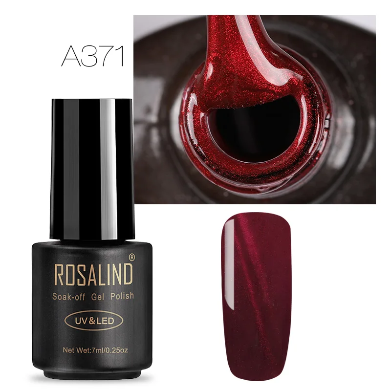 ROSALIND 7 мл кошачий глаз серия Гель-лак для ногтей Prime Nail Art Desgin Soak Off гибридный Белый Гель-лак для ногтей Набор для маникюра - Цвет: A371