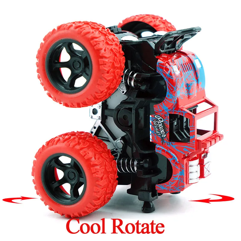 Mini 4Wd Inertia Rotatable Car Toys Friction Power Four-Wheeled Off-Road Vehicle Diecast Model Inertial Car Toy