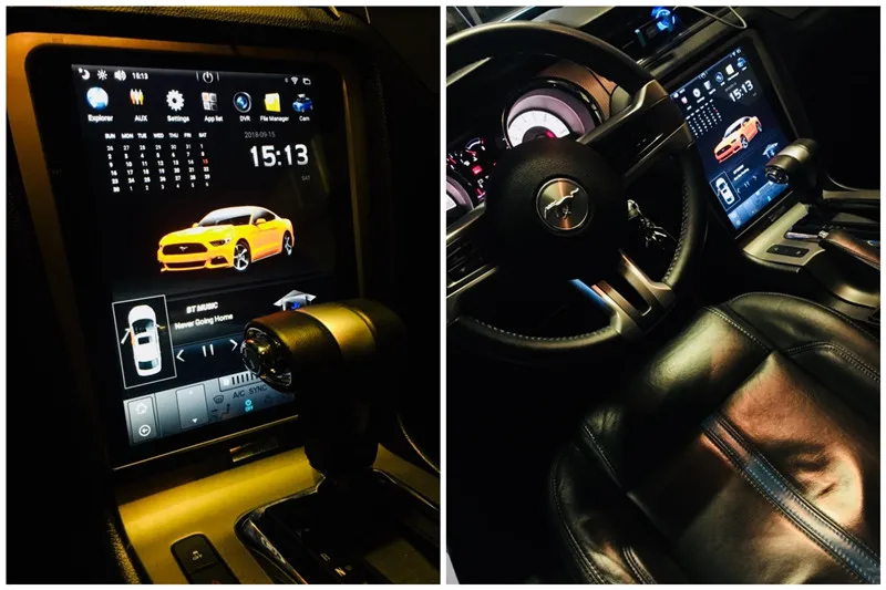 Cheap 12.1" Tesla style Car GPS Navigation Multimedia Play for Ford Mustang 2010 2011 2012 2013 2014 Radio auto stereo screen Free Map 1