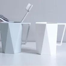 050 простая парная чашка для полоскания рта пластиковая креативная чашка для полоскания рта Бытовая Геометрическая Алмазная ручка для путешествий Чистящая чашка