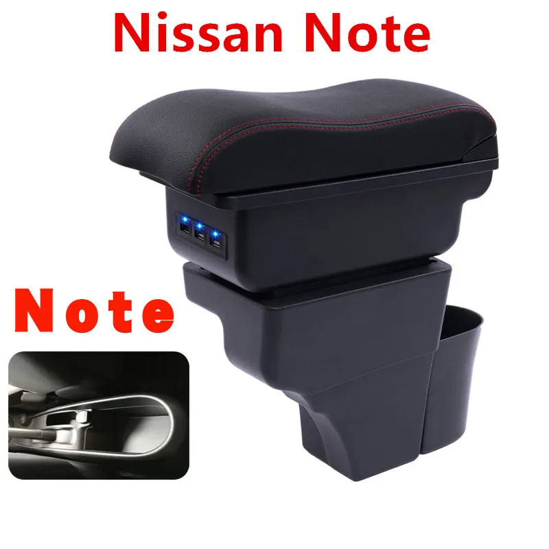 

For nissan note armrest box central Store content box products interior Armrest Storage car-styling accessories parts