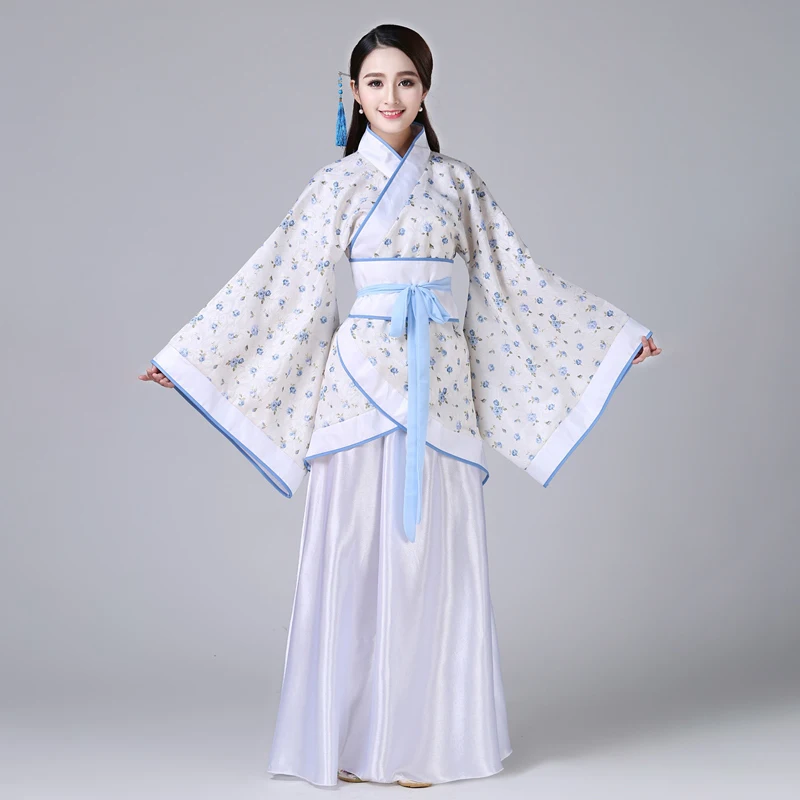 165-180High Quality Hanfu Emboridery Traditional Chinese Style Dance Costumes Qing Dynasty Dramaturgic Dress for Women Peri Robe