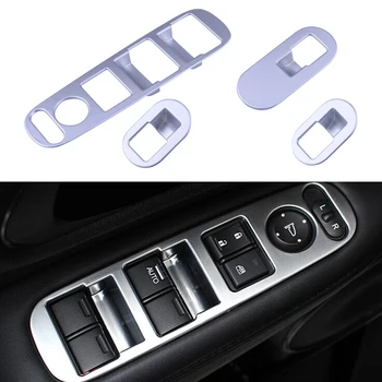 

CITALL 4pcs Silver Plastic Car Interior Door Window Lift Switch Button Cover Trim For Honda HR-V HRV 2014 2015 2016 2017 2018