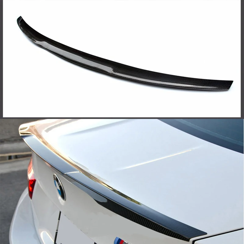 M4 Style Carbon Fiber Rear trunk boot Wing spoiler For BMW E90 2005