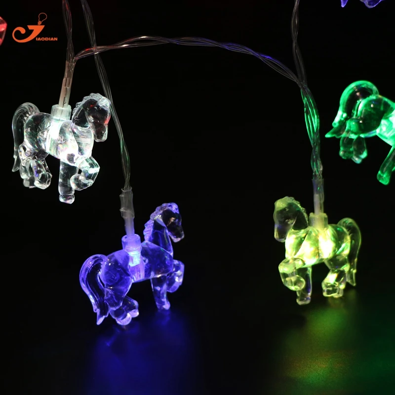 Horse 10LED String light Christmas Battery Kids party Birthday Decor Garland snowman decorative