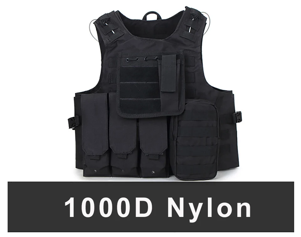 Camouflage Hunting Military Tactical Vest Wargame Body Molle Armor Hunting Vest CS SWAT Team Outdoo