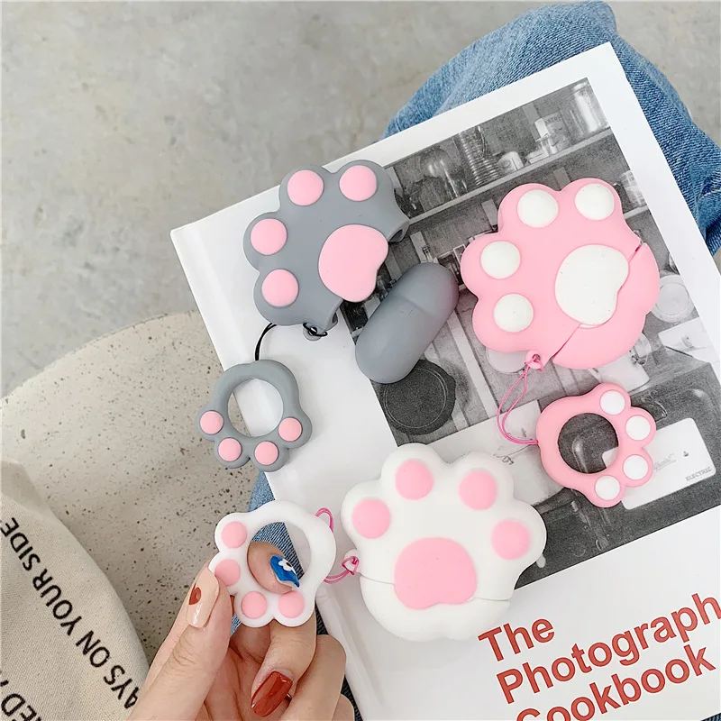 

Cute Cat Claws Silicone Cases for Airpods Kawaii Headphones Case Box Earphone Headset Cover Case For Girls Women Gifts Wholesale