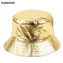 MAERSHEI Рыбацкая шляпа Двусторонняя унисекс рок Золотая Серебряная шляпа Панама хип-хоп кепка мужская wo мужская хлопковая Повседневная Кепка с козырьком s