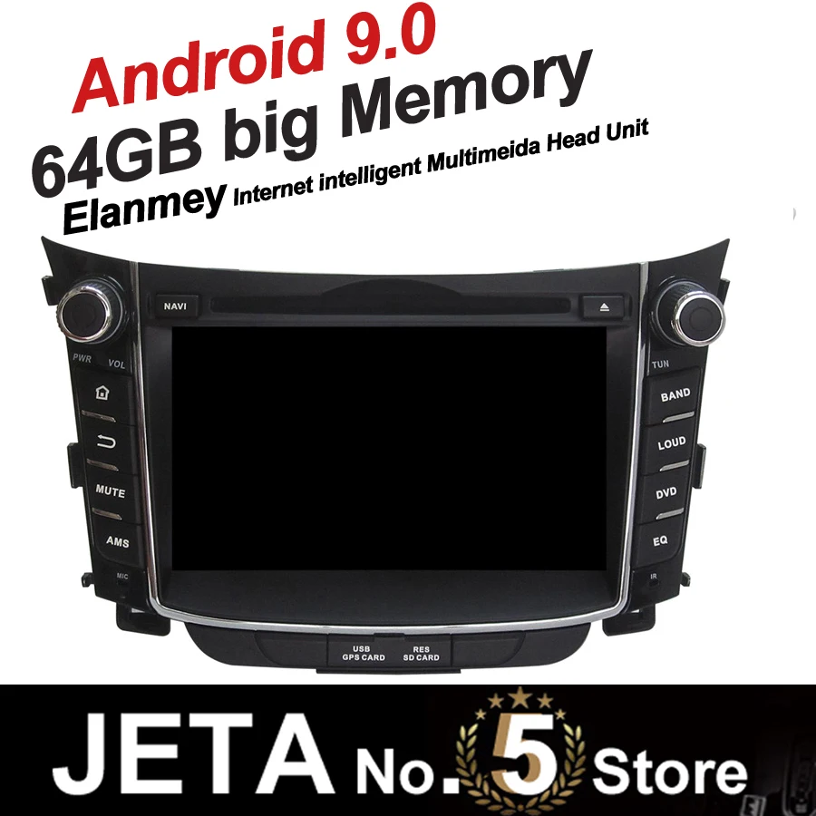Discount Fit for HYUNDAI I30 2011 2012 2014 Car Radio GPS Music player tape recorder Android 9.0 64GB big memory DSP equalizer IPS screen 8