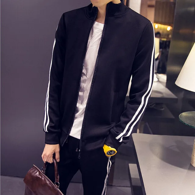 Street style men jacket Winter Sports Suit Knitted Tracksuit coat ...