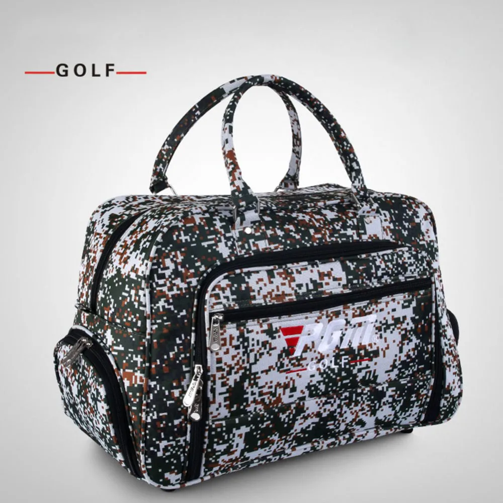 Crestgolf جديد وصول أعلى جودة التمويه أكياس الملابس والأحذية والحقائب الغولف الغولف السفر مزدوجة حقائب اليد