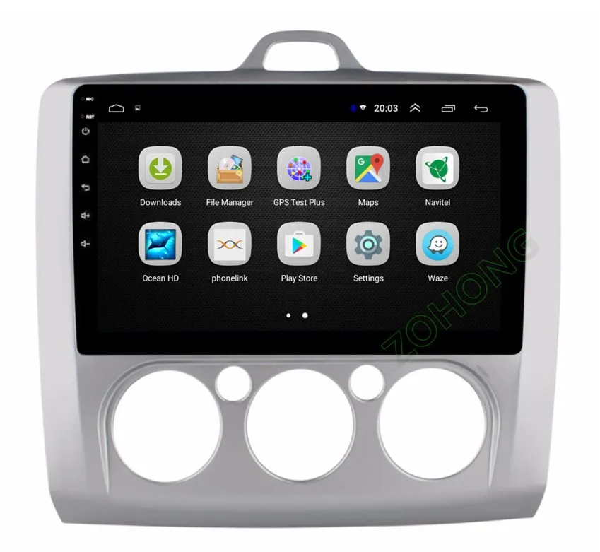 Top 2.5D Android 9.0 car dvd Multimedia player GPS for for Ford Focus 2 2004 2005 2006 2007 2008 2009 2010 2011 navigation Radio BT 29