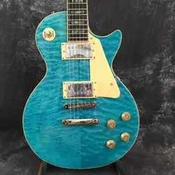 Suneye автономность Подлинная. Стандартный LP электрогитара гитара синий True цвет в виде ракушки инкрустированные гриф