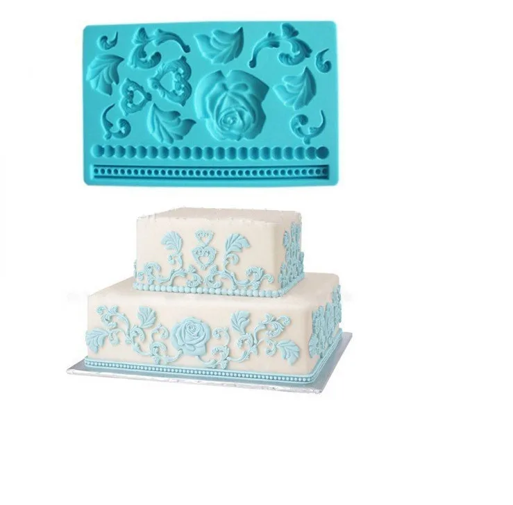 Flower Leaf Silicone Fondant Mat,silicone Lace Mat Fondant Cake Mold,decorative Mold Silicone