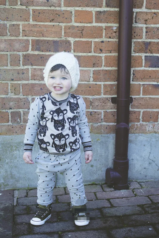 

2019 autumn cool baby clothing set Long sleeve Top + pants casual lovely baby boy girl clothes sport suit infant newborn