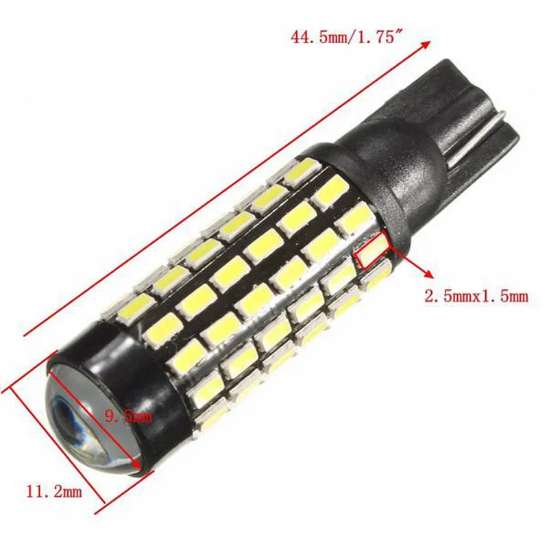 Dongzhen 2X T10 W5W белый 78 SMD 3014 высокомощный светодиодный светильник, внутренний светильник, сигнал поворота, резервный обратный светильник, авто-Стайлинг