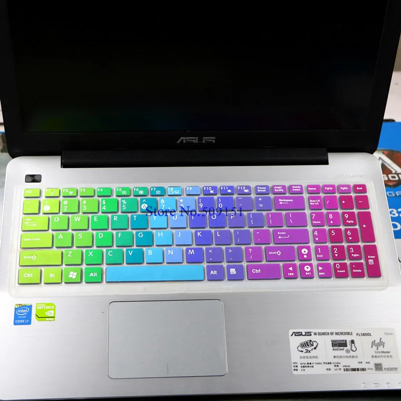 

15 inch Silicone laptop keyboard cover protector For Asus R540L 540L F556 R558 K556U X550 X554L R540UP R557L R556UJ R558U L5900U