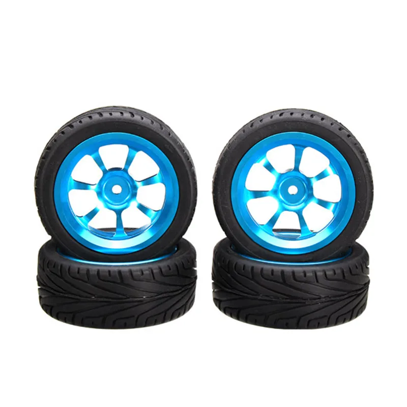 4PCs A alloy Metal Rims Tires font b RC b font font b Car b font