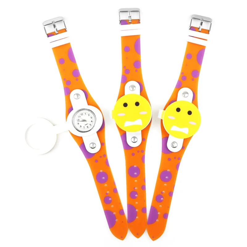 Рождественский подарок Дети Мультфильм Необычные кварцевые часы smirk Экспрессия флип электронные часы