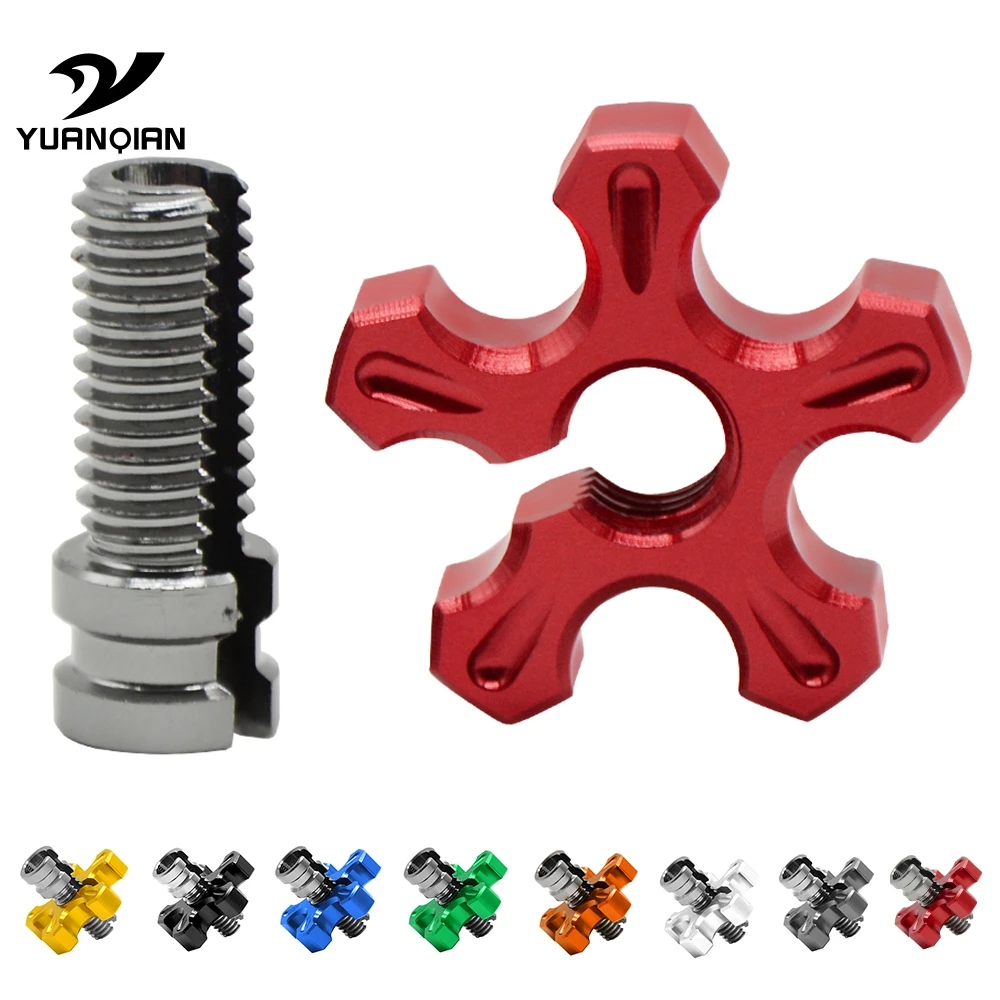YUANQIAN 8mm-10mm Universal Motorcycle CNC Aluminum Clutch Cable Wire Adjuster For Honda Yamaha Suzuki KTM Kawasaki