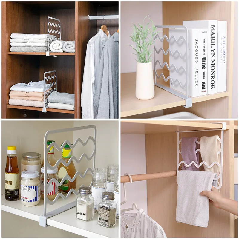 

Stylish organizers Closet Shelf Dividers Wardrobe Partition Shelves Divider Clothes Wire Shelving Folding Rack
