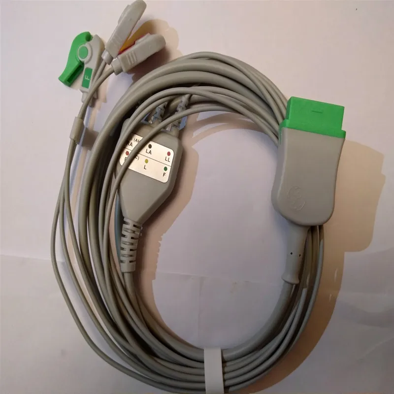 Один кусок 3 провода клип/захват ECG/EKG кабель leadwire для кабель для монитора GE программатор Dash 4000, программатор Dash 3000, IEC
