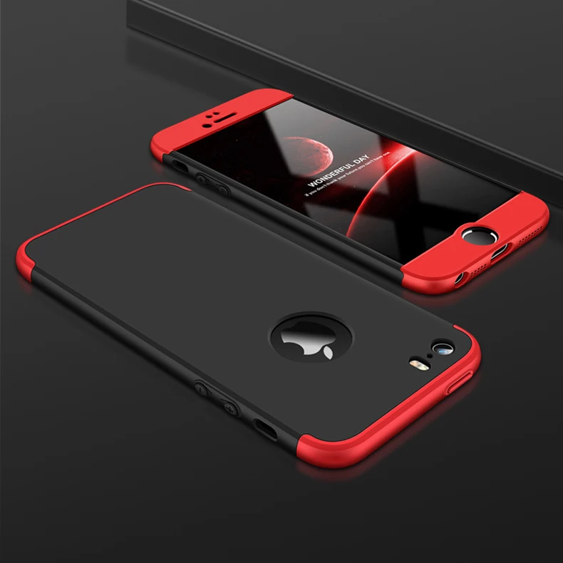 Удобный матовый противоударный 360 Защитный чехол для iPhone 5 5S 5SE тонкий бампер жесткий защитный чехол для 6 6S 7 8 4," 5,5" на X 5,8"