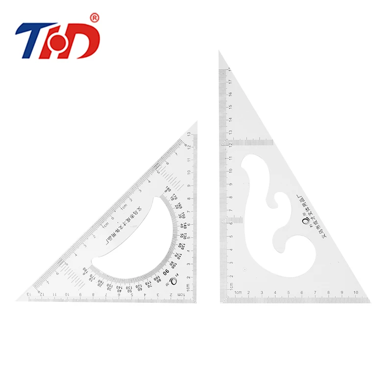 

THD Triangle Ruler 90 Degree Square Thick Stainless Steel Triangular Ruler Woodworking Tool Measurement and Drawing