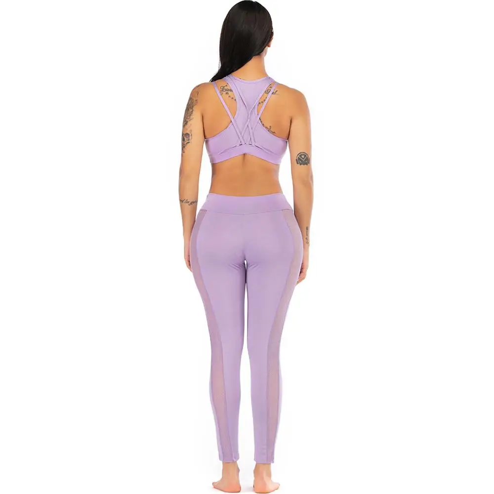 Женский сетчатый комплект для йоги Dragon Fit из двух предметов быстросохнущая
