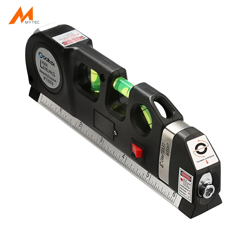 

Multipurpose Laser Level Measuring Tape Standard and Metric Tape Ruler 8FT Horizontal and Vertical Line Beam
