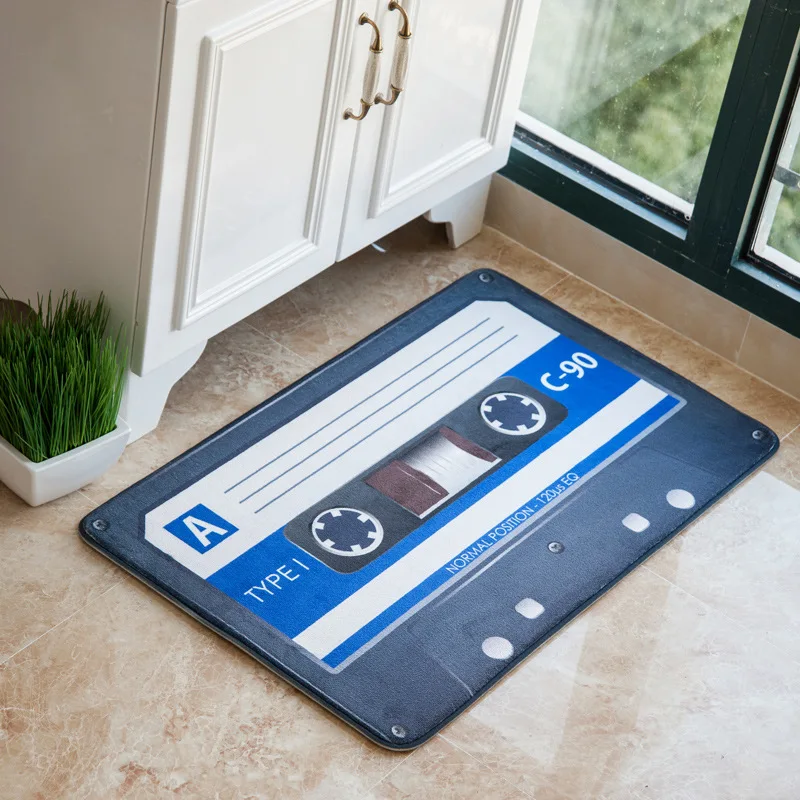 Creative Vintage Entrance Mat Anti Slip Doormat Magnetic Tape Mix Tape Carpets Bedroom Rugs Decorative Stair Mats Home Decor Creative Vintage Entrance Mat Anti Slip Doormat Magnetic Tape Mix Tape Carpets Bedroom Rugs Decorative Stair Mats Home Decor