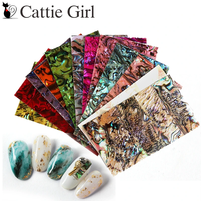 

1pcs Natural Texture Sea Shell 3D Marble Stone Charm Nail Art Decoration Slice DIY Beauty Salon Nail Sticker Decals for Manicure