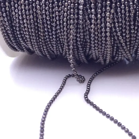 

1,5mm 2 meter brass Gun black shaven Ball Chain Findingstheof