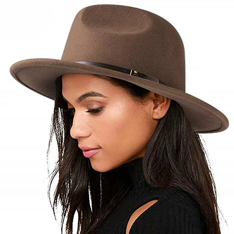 FURTALK Fedora шляпа для женщин и мужчин австралийская шерстяная фетровая шляпа с широкими полями винтажная джазовая фетровая шляпа для пары зимняя шапка для женщин