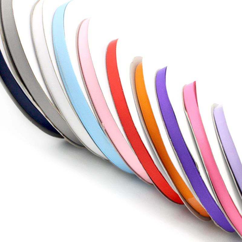 

100y/lot 3/8" 10mm multi color option Valentines Day Solid Grosgrain Ribbon Garment Sewing Accessory Headwear Material 040054236