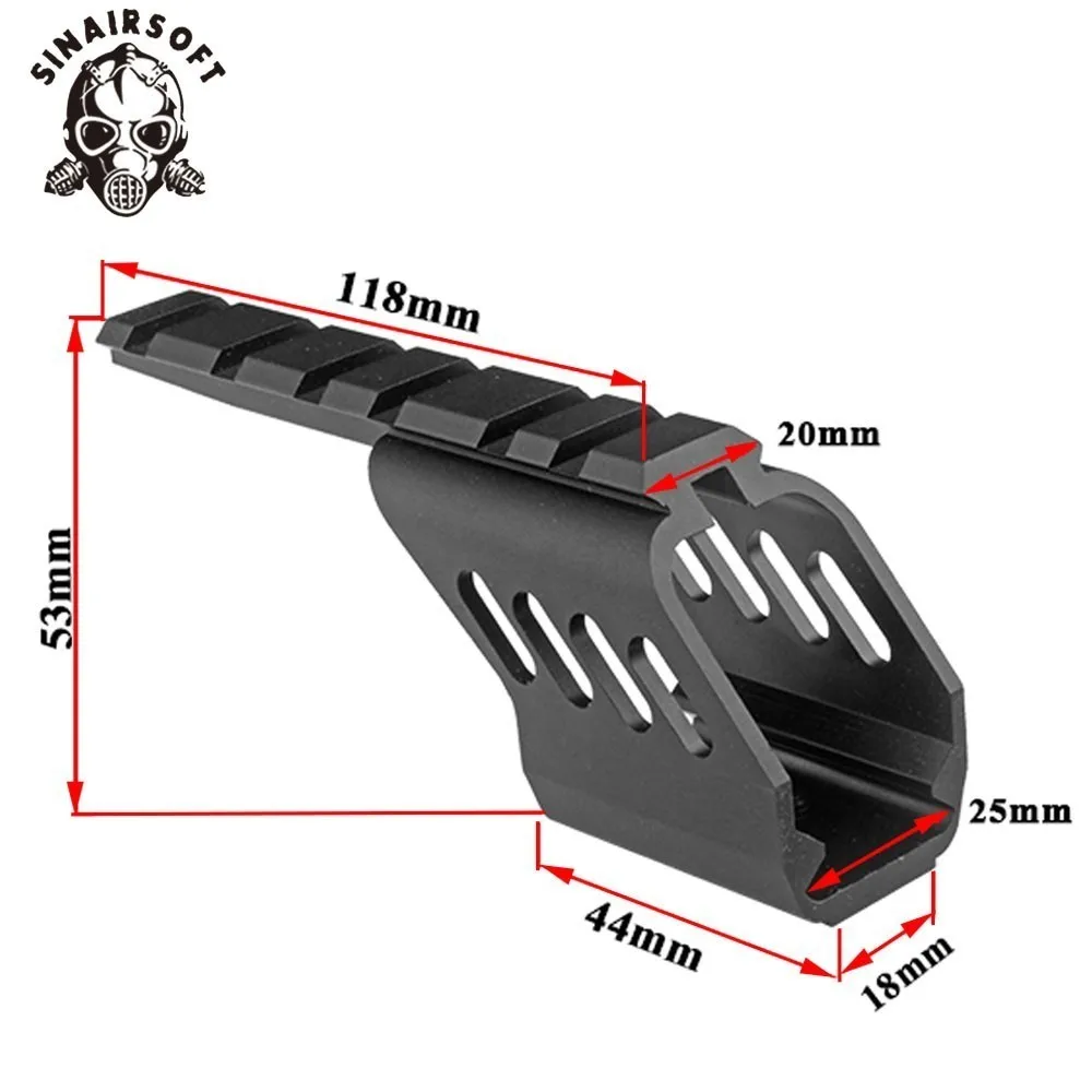 Тактика CNC алюминиевый Picatiny крепление база Fit Glock серии& Совместимость газа Blowback GBB Пистолеты для страйкбола Пейнтбол Стрельба