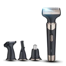 4 in 1 Shaving Machine Hair Trimmer for Men Electric Trimmer Rechargeable Electric Shaver Eyebrow Nose Hair Beard Removal nose ear trimmer electric shaving machine kit men beard trimmer eyebrow face trimer micro razor sideburns hair removal shaver