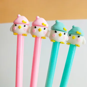 

Cute cartoon chick neutral pen Student School Pen Office writing signature gel pen 0.5mm black Gel-ink pen