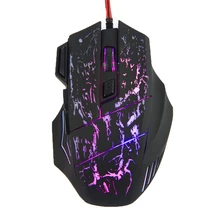 2018 new 5500DPI 7 Buttons 7 colors LED Optical USB Wired Mouse Gamer Mice computer mause