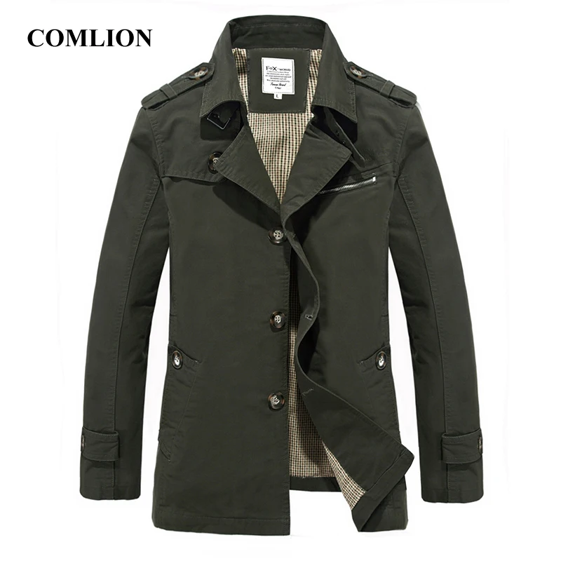 Осенняя мужская куртка, брендовая повседневная мужская куртка, приталенная мужская куртка с длинным рукавом, трендовая ветровка, брендовая одежда, Прямая поставка C30